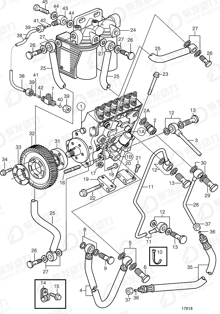 VOLVO Injection pump 3803744 Drawing